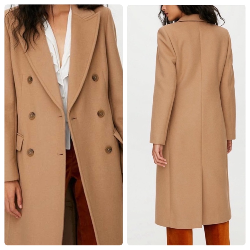 Aritizia Wilfred Kerr Double Breasted Coat Camel Size XS